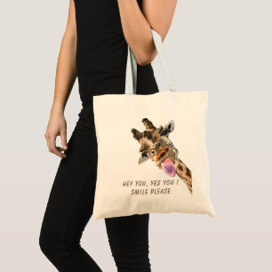 Sac fourre-tout amusant avec PlayfulGiraffe - Text