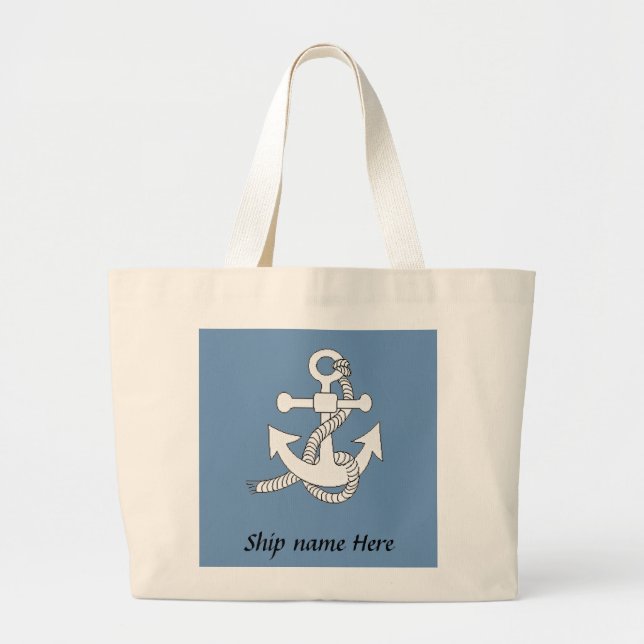 Sac fourre-tout - Ancre portant le nom du navire (Devant)