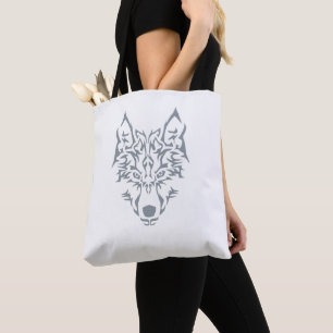 Sac fourre-tout animal de l'esprit de loup d'argen