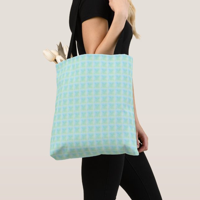 Sac fourre-tout (ao) - Motif Aqua Blue Mosiac (De près)