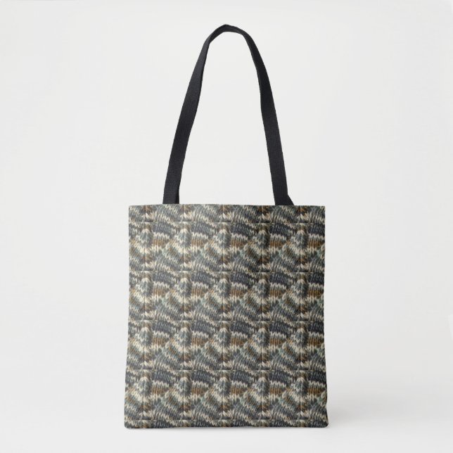 Sac fourre-tout (ao) - Motif de noeud en bleu, Bro (Devant)