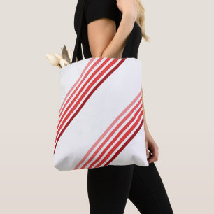 Sac fourre-tout (ao) - Nuances de rouge en bandes 