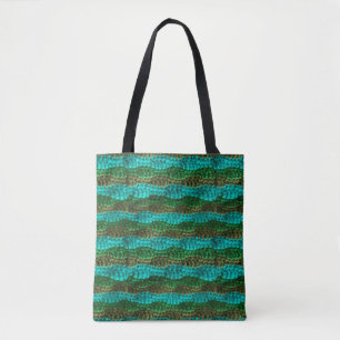 Sac fourre-tout (ao) - Rangées de raccords verts