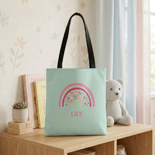 Sac fourre-tout arc-en-ciel personnalisé pour enfa