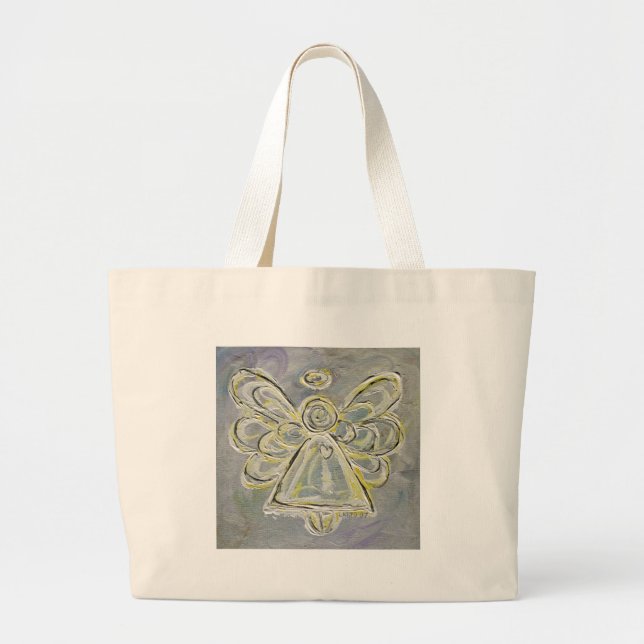 Sac fourre-tout Argent et Blanc Lumière Angel (Devant)