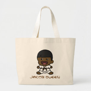 Sac fourre-tout au karaté du garçon noir