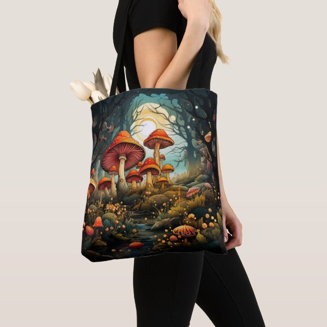 Sac fourre-tout aux champignons (De près)