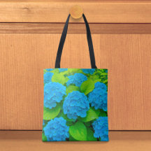 Sac fourre-tout aux hortensias bleus