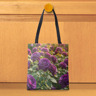 Sac fourre-tout aux roses violettes