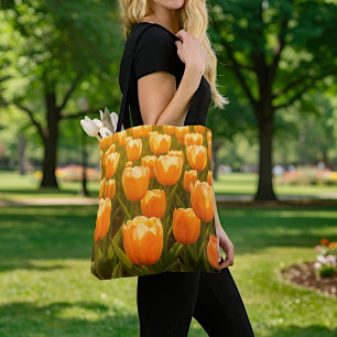 Sac fourre-tout aux tulipes pêche