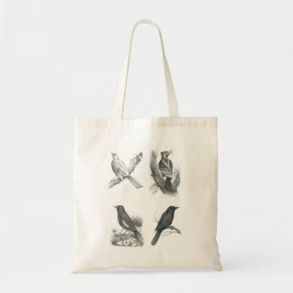 Sac fourre-tout avec 4 oiseaux cambodgiens par