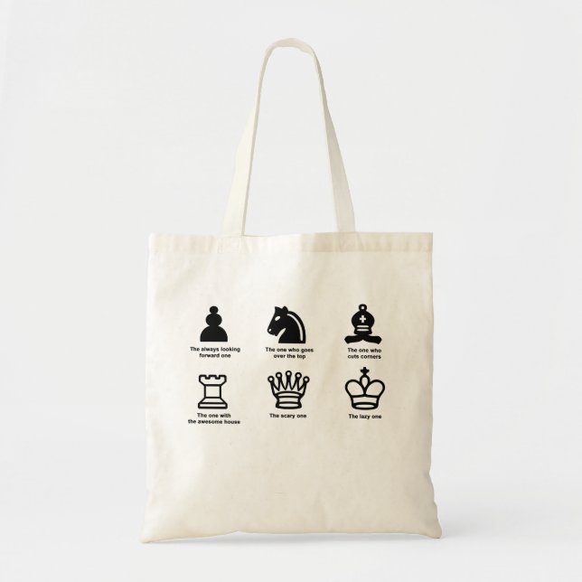 Sac fourre-tout avec drôle de conception d'échecs (Devant)