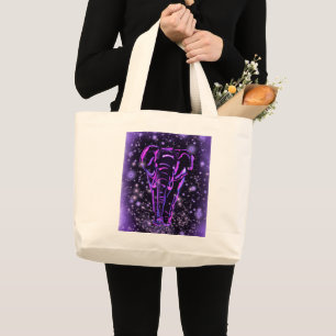 Sac fourre-tout avec éléphant violet