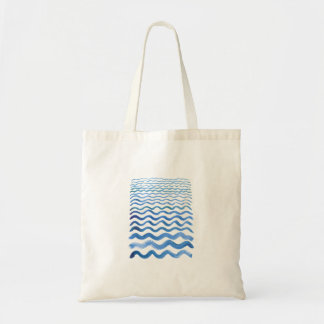 Sac fourre-tout avec imprimé bleu sur les vagues