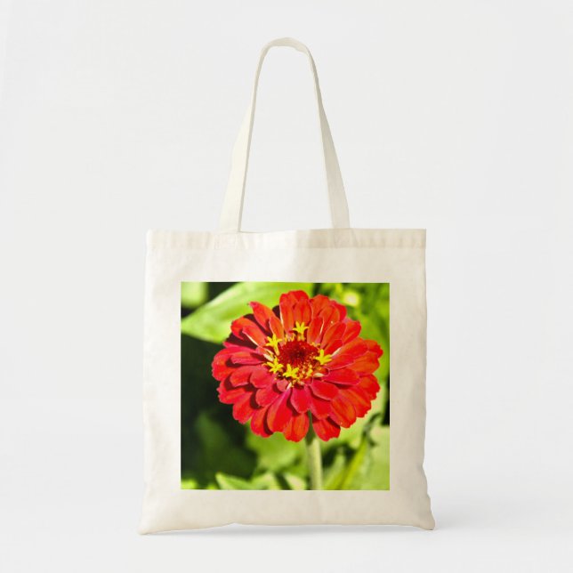 Sac fourre-tout avec le Zinnia rouge (Devant)