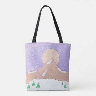 Sac fourre-tout avec paysage de montagne