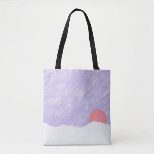 Sac fourre-tout avec scène coucher de soleil