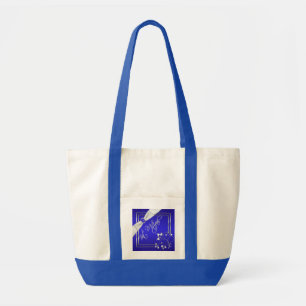 Sac fourre-tout Bat mitzvah Bleu Cobalt et Argent 