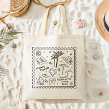 Sac fourre-tout Beach Bachelorette – Design rétro 