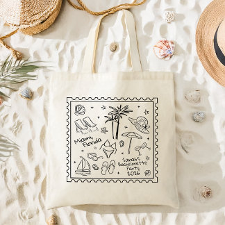 Sac fourre-tout Beach Bachelorette – Design rétro 