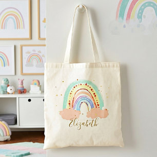 Sac fourre-tout bébé arc-en-ciel et étoiles