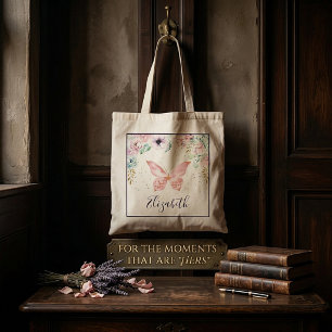 Sac fourre-tout bébé papillon et floral pastel