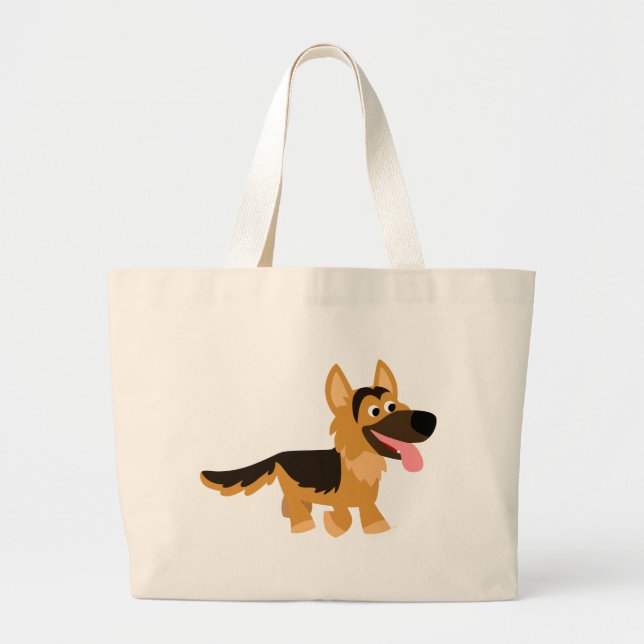 Sac fourre-tout berger allemand mignon caricature (Devant)