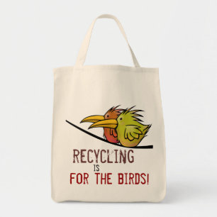 Sac fourre-tout biologique, 2 oiseaux sur un fil