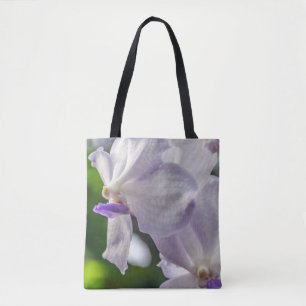 Sac fourre-tout blanc à orchidées