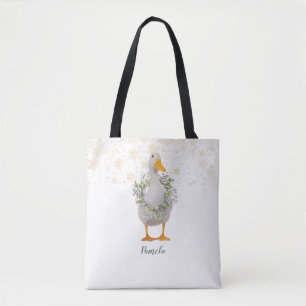 Sac fourre-tout blanc de canard de Noël