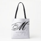 sac fourre-tout blanc monogramme de style cool