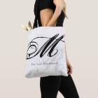 sac fourre-tout blanc monogramme de style cool