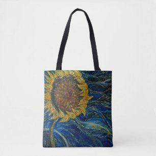 Sac fourre-tout bleu à art de peinture soufflé p