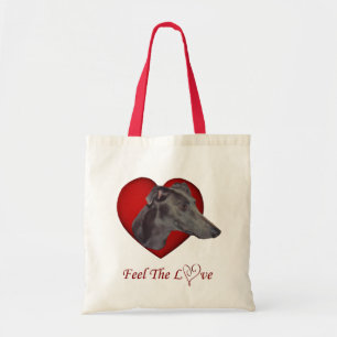Sac fourre-tout bleu à chien de coeur d'amour de