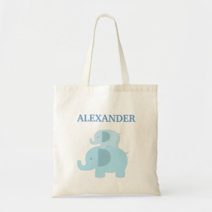 Sac fourre-tout bleu à couche-culotte d'éléphan