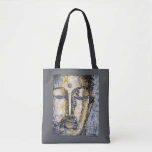 Sac fourre-tout bleu à impression d'art