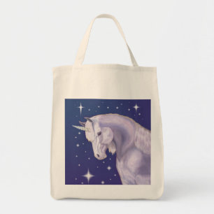 Sac fourre-tout bleu à licorne
