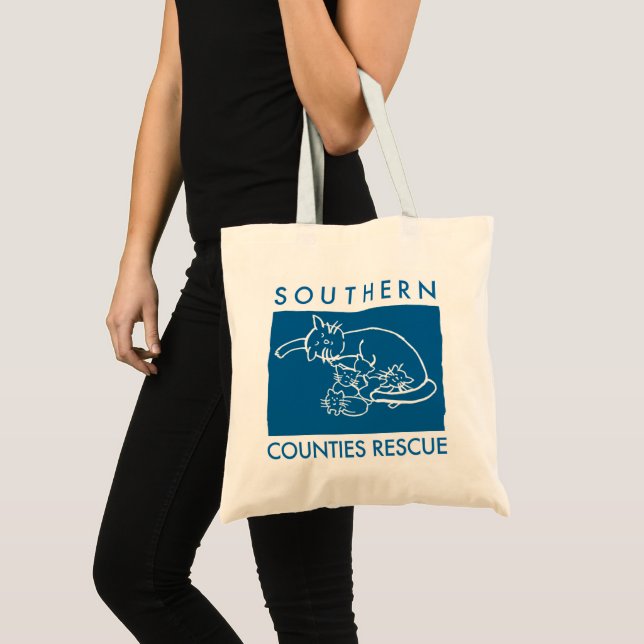 Sac fourre-tout bleu à logo (Devant (produit))