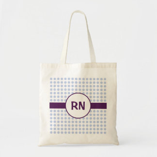Sac fourre-tout bleu à monogramme de point de