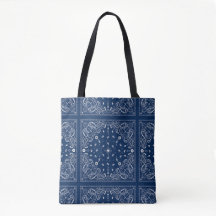 Sac fourre-tout bleu classique à Bandana