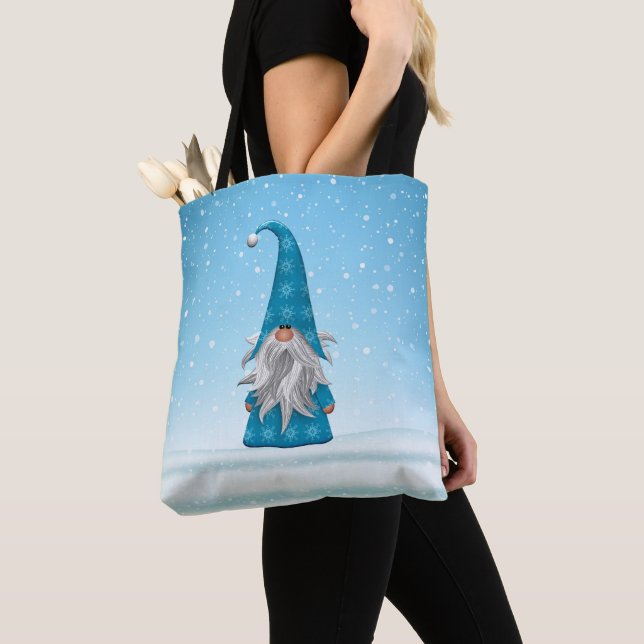 Sac fourre-tout bleu Gnome (De près)
