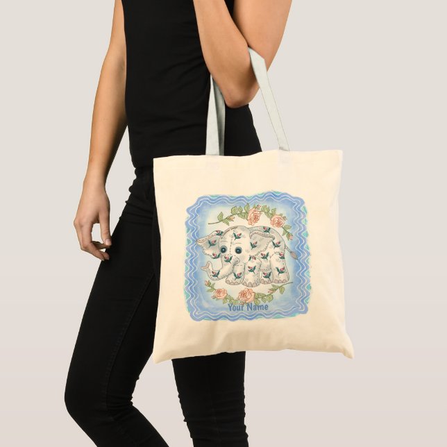 Sac fourre-tout Blue Baby Elephant (Devant (produit))