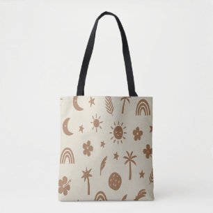 Sac fourre-tout bohème Palmier et Lune