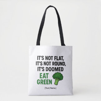 Sac fourre-tout brocoli drôle avec texte/nom à ajo