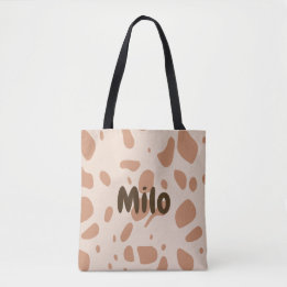 sac fourre-tout Brown et crème tacheté
