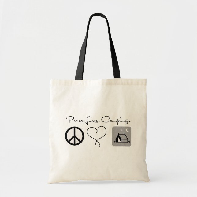 Sac fourre-tout Camping Peace Love (Devant)