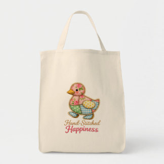 Sac fourre-tout canard patchwork – « Bonheur cousu
