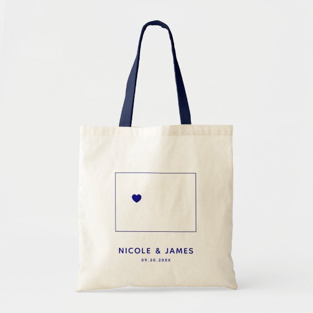 Sac Fourre-tout, carte d'accueil de mariage du (Devant)
