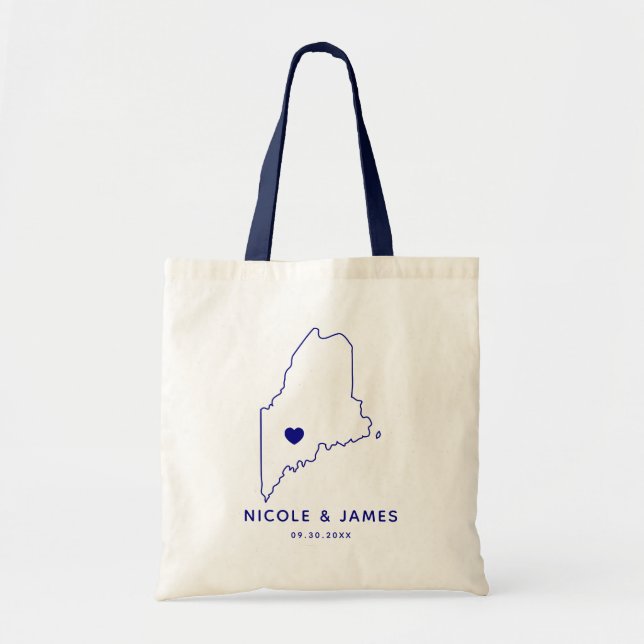 Sac Fourre-tout, carte d'accueil de mariage du (Devant)