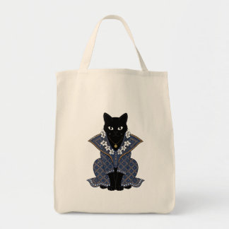 Sac fourre-tout Chat Reine Bleu Batik